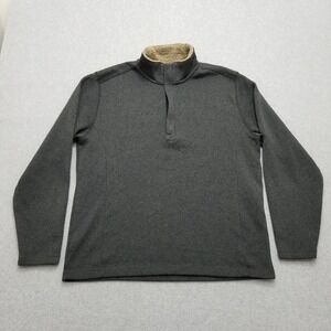 Weatherproof Sweater Mens‎ XL Gray Long Sleeve Zip Mock Neck Pullover Sweatshirt